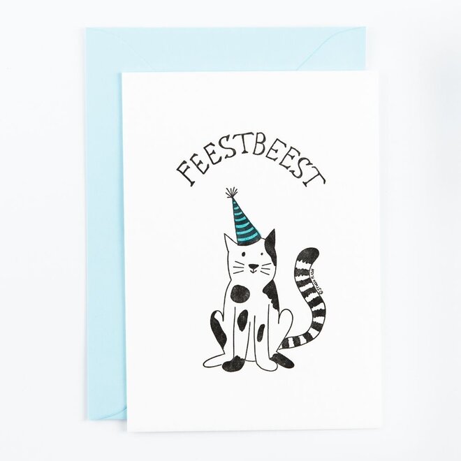 Letterpress Card ‘Feestbeest’