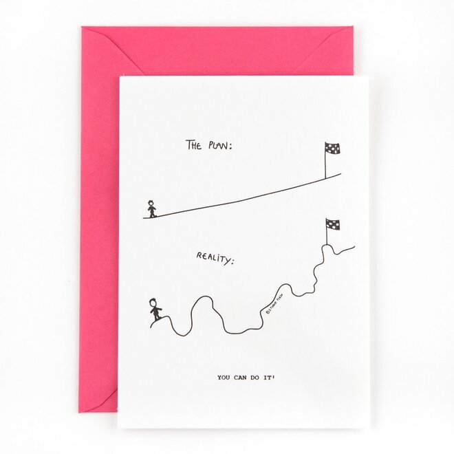 Letterpress Card 'the plan vs reality'