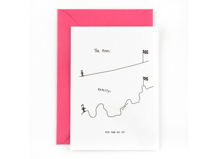 Letterpress Card 'the plan vs reality'