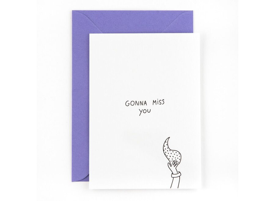 Studio Flash | Letterpress Card 'gonna miss you'