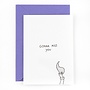 Studio Flash | Letterpress Card 'gonna miss you'