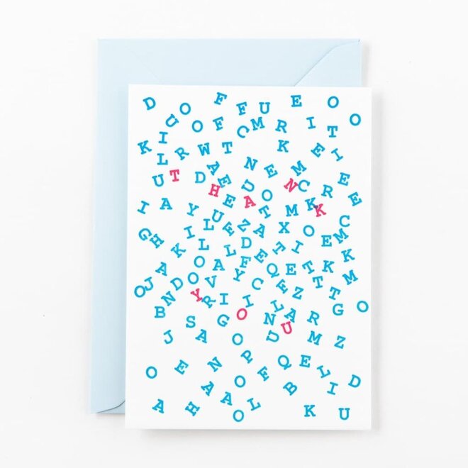 Studio Flash | Letterpress Card 'thank you - letters'