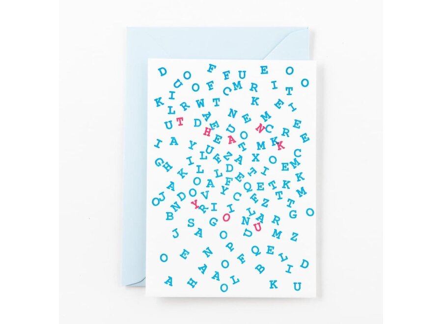Studio Flash | Letterpress Card 'thank you - letters'
