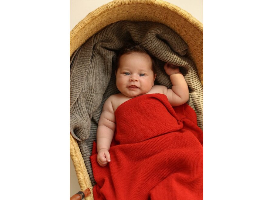 Hvid | Blanket Felix Red