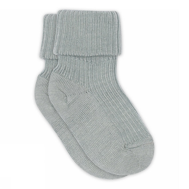 Wool Rib Baby Socks Gray Mist