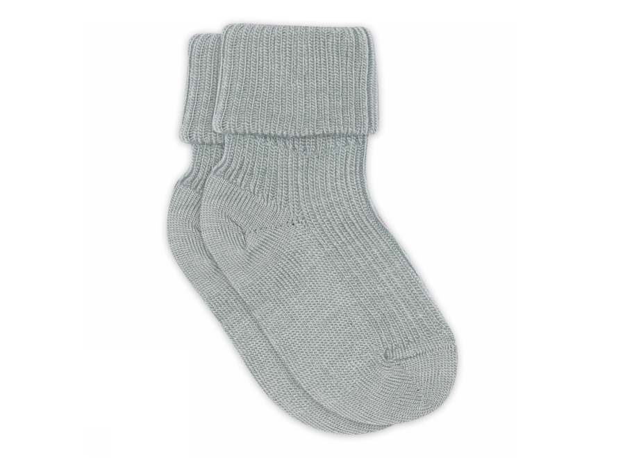 MP Denmark | Wool Rib Baby Socks Gray Mist