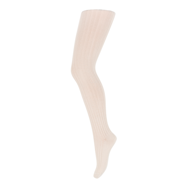 Wol Rib Tights Ecru