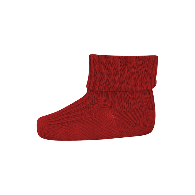 Wool Rib Socks Tomato