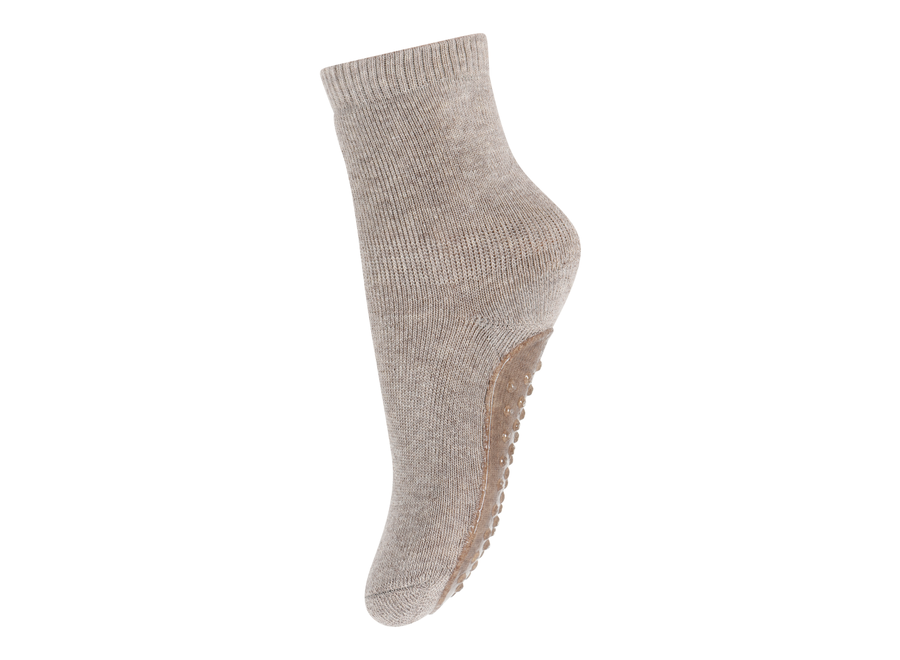 MP Denmark | Cotton Socks - Anti-Slip Light Brown Melange