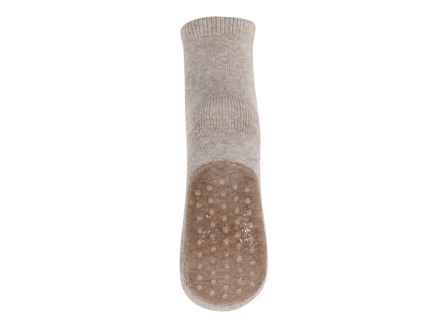MP Denmark | Cotton Socks - Anti-Slip Light Brown Melange