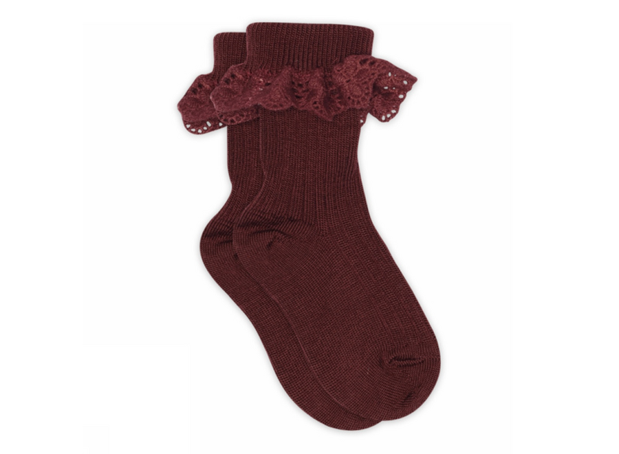 MP Denmark | Lea Socks Lace Wine Red