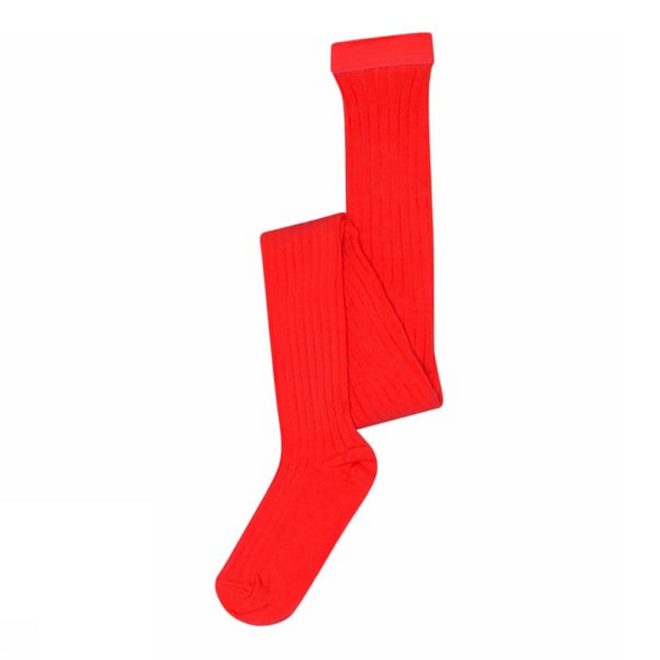 Katoen Rib Tights Tomato