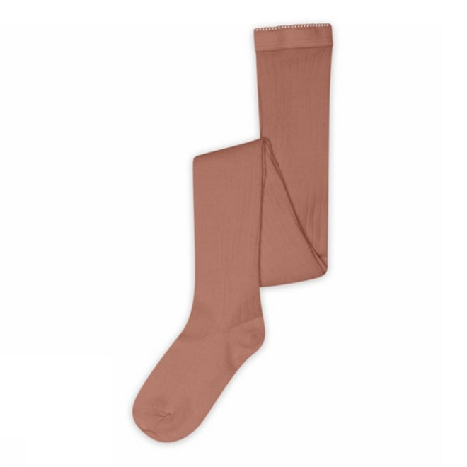 Wol Rib Tights Vintage Rose