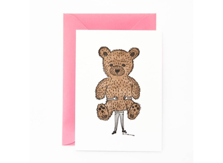 Studio Flash | Letterpress Card ‘big teddy bear'