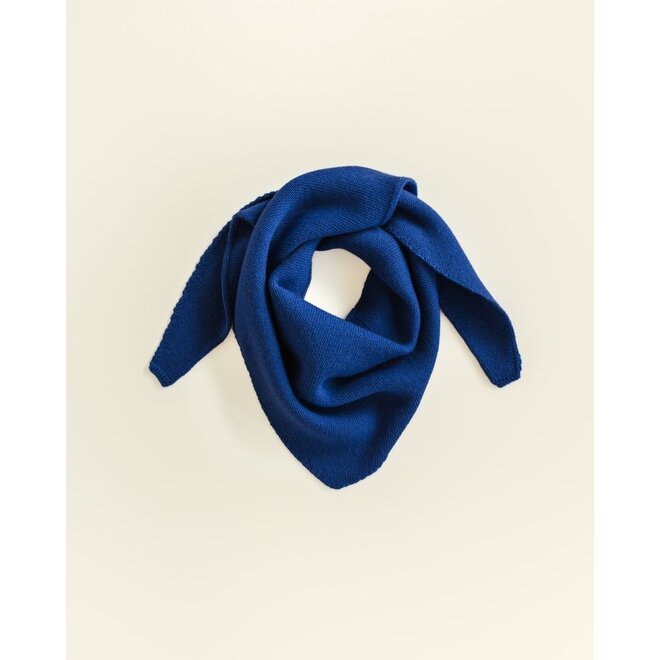 Hvid | Josephina Triangle Sjaal Cobalt Blue