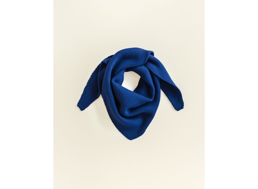 Hvid | Josephina Triangle Sjaal Cobalt Blue