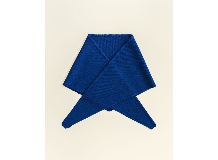 Hvid | Josephina Triangle Sjaal Cobalt Blue