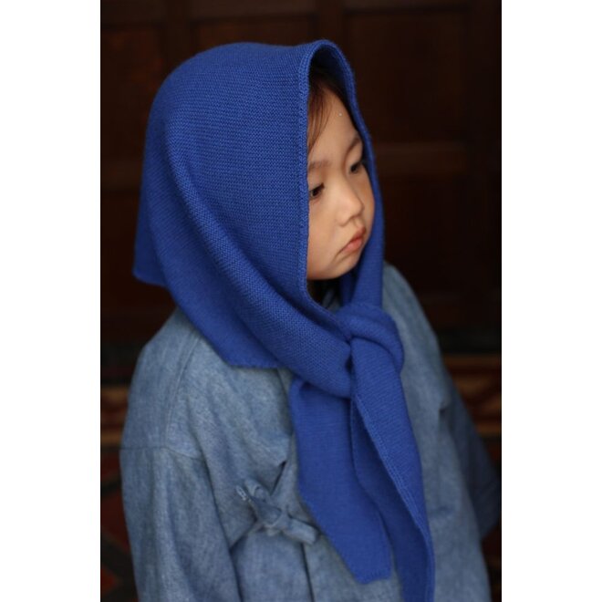 Hvid | Josephina Triangle Sjaal Cobalt Blue