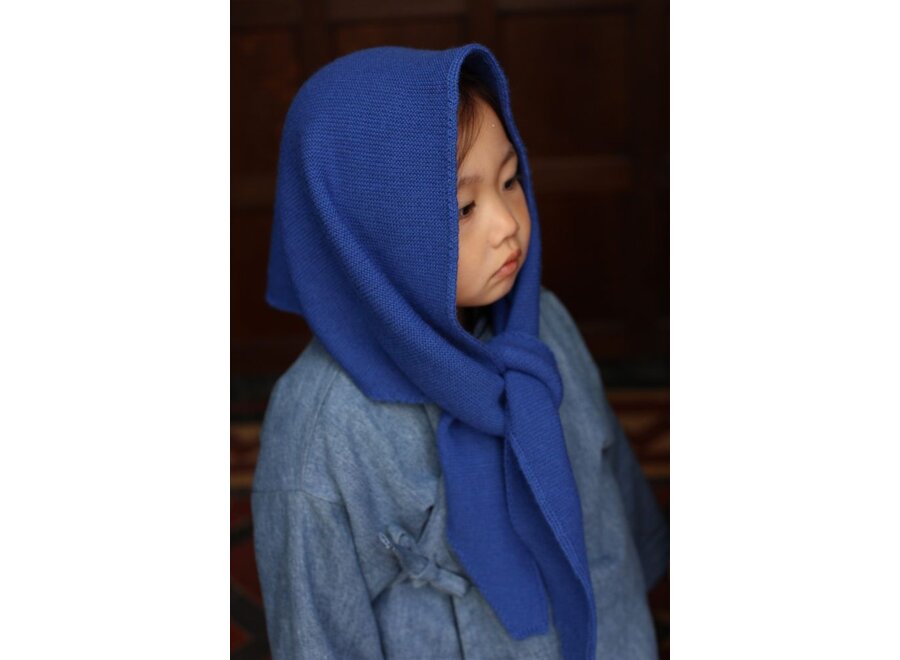 Hvid | Josephina Triangle Sjaal Cobalt Blue