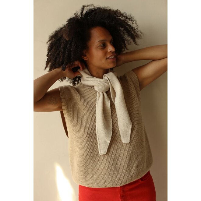 Hvid | Josephina Triangle Sjaal Cream