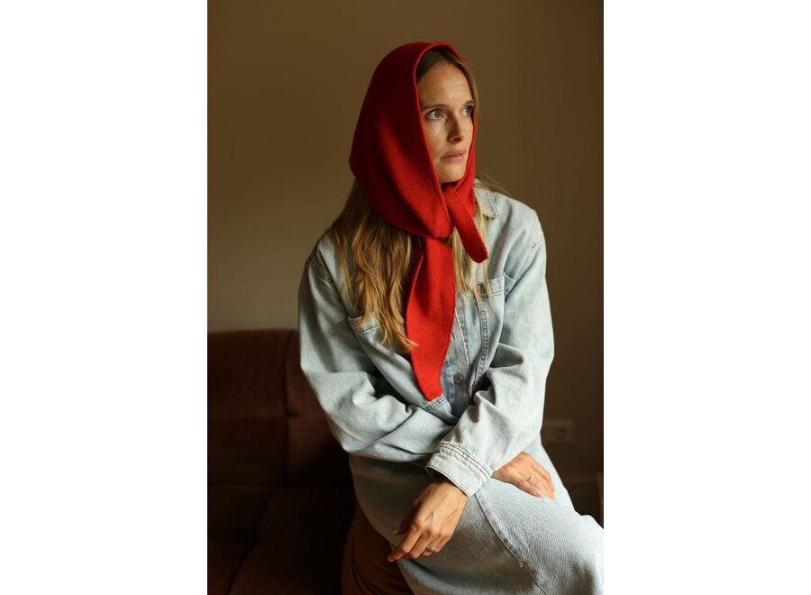 Hvid | Josephina Triangle Sjaal Red