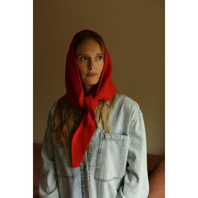 Hvid | Josephina Triangle Sjaal Red