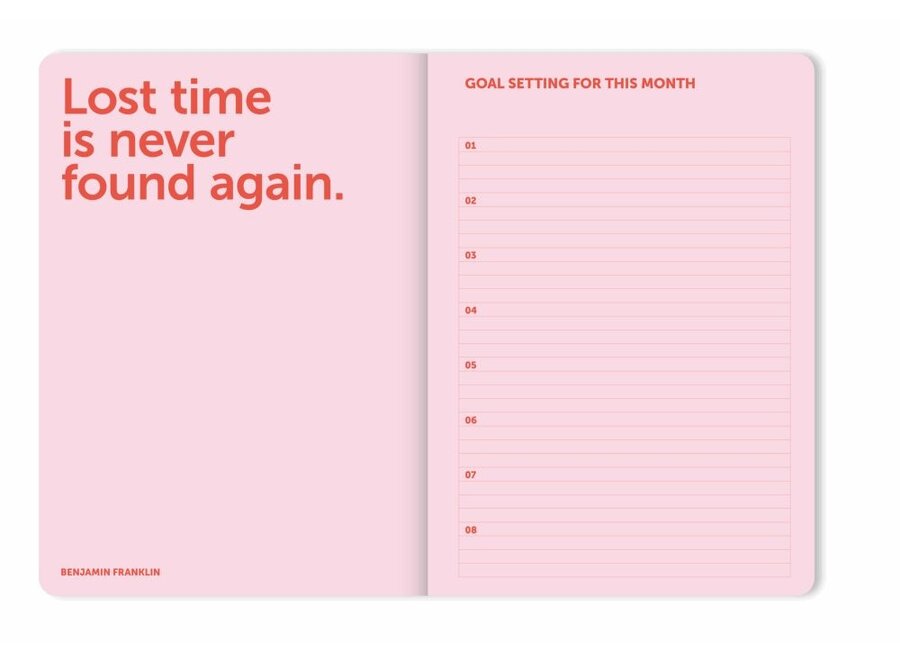 A-Journal | Spiral Organiser 2026 Pink Red