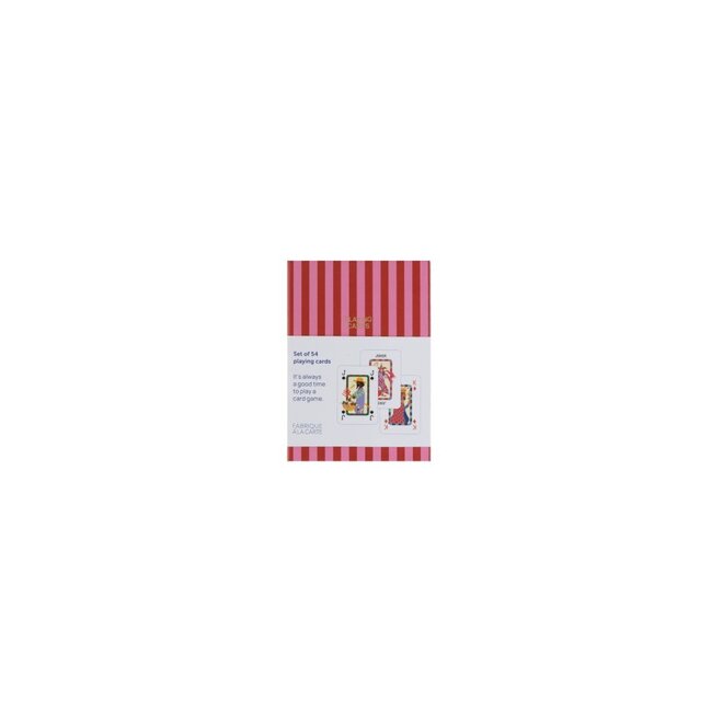 Fabrique Playing Cards Stripes Red Pink