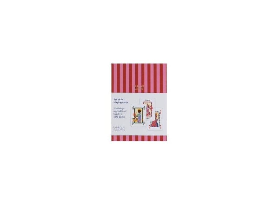 Fabrique Playing Cards Stripes Red Pink