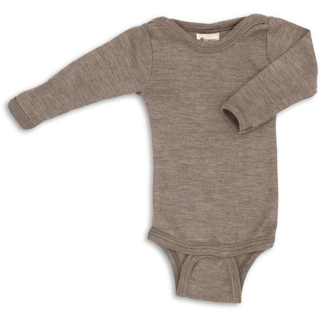 Engel | Wollen Romper Lange Mouw Walnut
