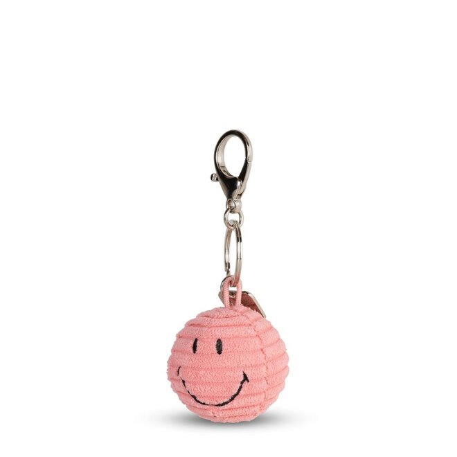 Bon Ton Toys | Smiley Sleutelhanger ECO Corduroy Bubblegum Pink 4,5 cm