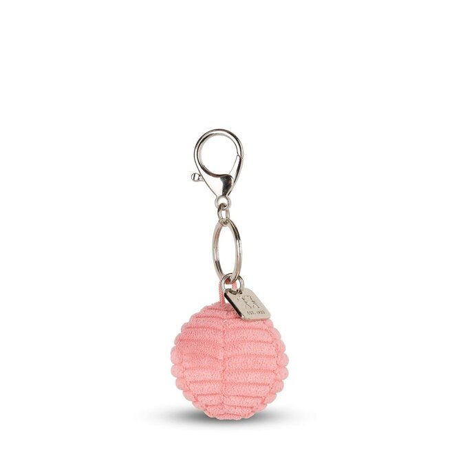 Bon Ton Toys | Smiley Sleutelhanger ECO Corduroy Bubblegum Pink 4,5 cm