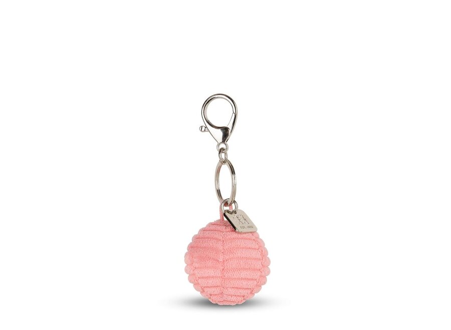 Bon Ton Toys | Smiley Sleutelhanger ECO Corduroy Bubblegum Pink 4,5 cm