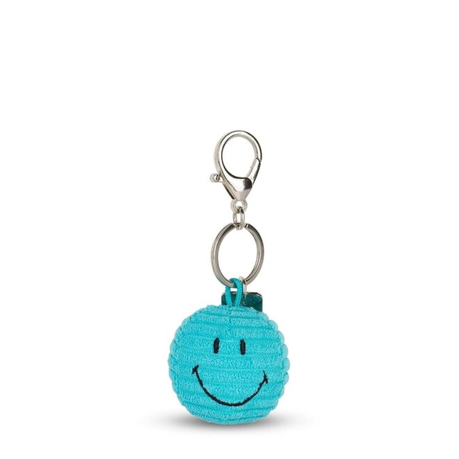 Bon Ton Toys | Smiley Sleutelhanger ECO Corduroy Teal 4,5 cm