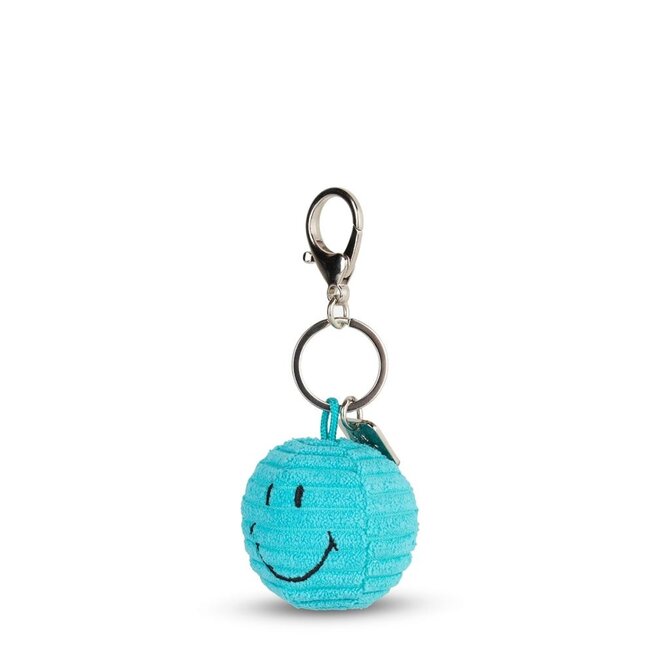 Bon Ton Toys | Smiley Sleutelhanger ECO Corduroy Teal 4,5 cm
