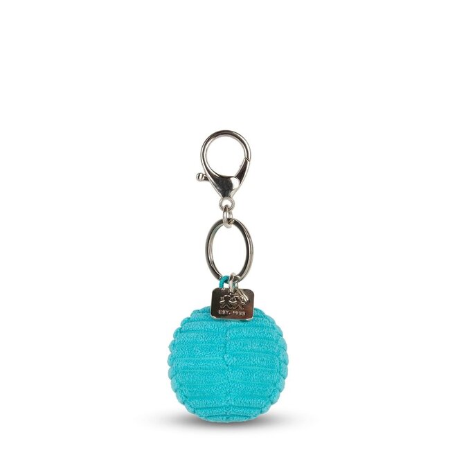 Bon Ton Toys | Smiley Sleutelhanger ECO Corduroy Teal 4,5 cm