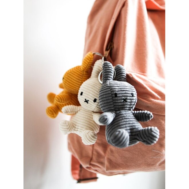 Bon Ton Toys | Nijntje Sleutelhanger ECO Corduroy Grey 10 cm