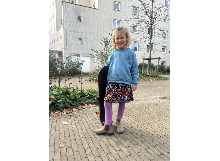 Piupiuchick | Sweatshirt Blue "Rock Stars" Print