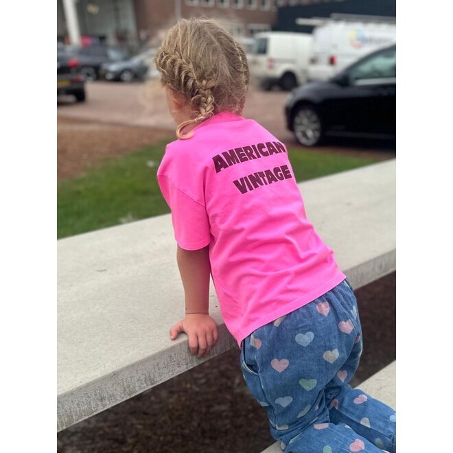 American Vintage | Fizvalley Kids T-Shirt Rose Fluo