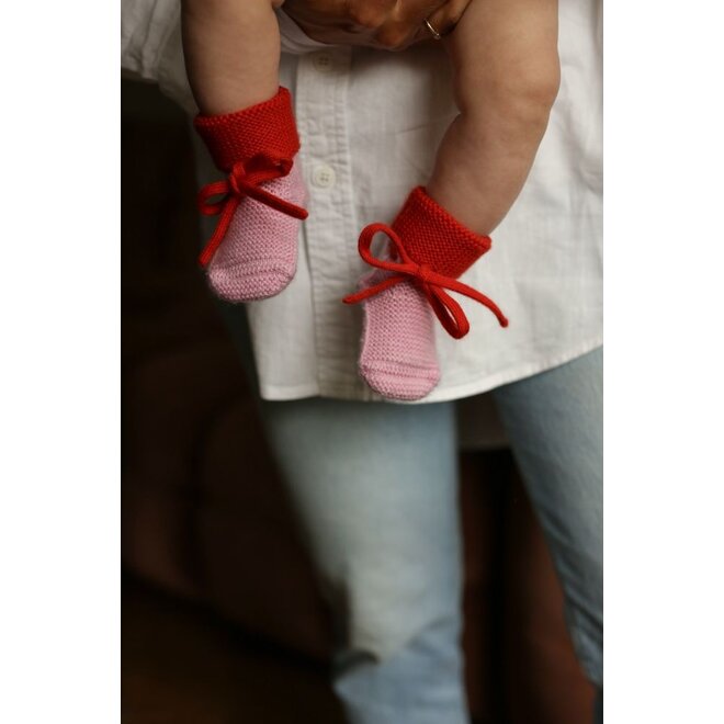 Hvid | Happy Booties Cotton Candy/Red