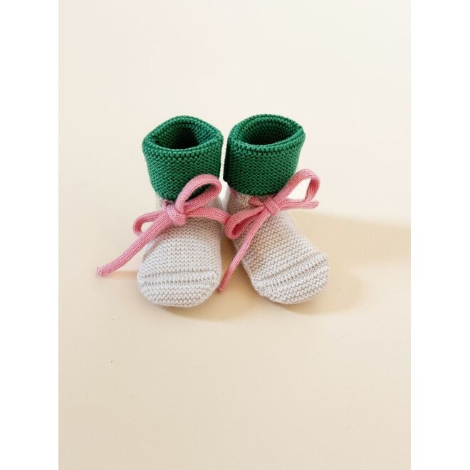 Hvid | Happy Booties Cream/Grass