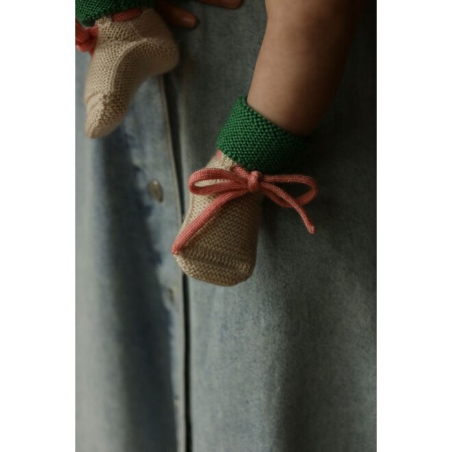Hvid | Happy Booties Cream/Grass