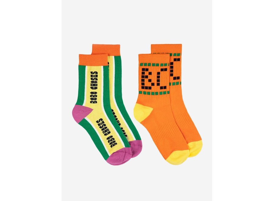 Bobo Choses Short Socks Pack X 2 Multicolor