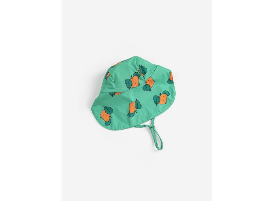 Bobo Choses | Tangerine All Over Swim Cap Green