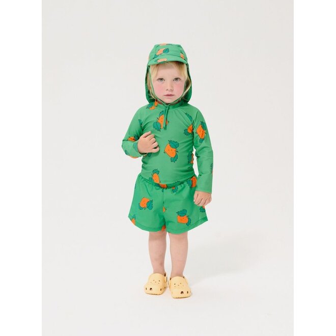 Bobo Choses | Tangerine All Over Swim Cap Green