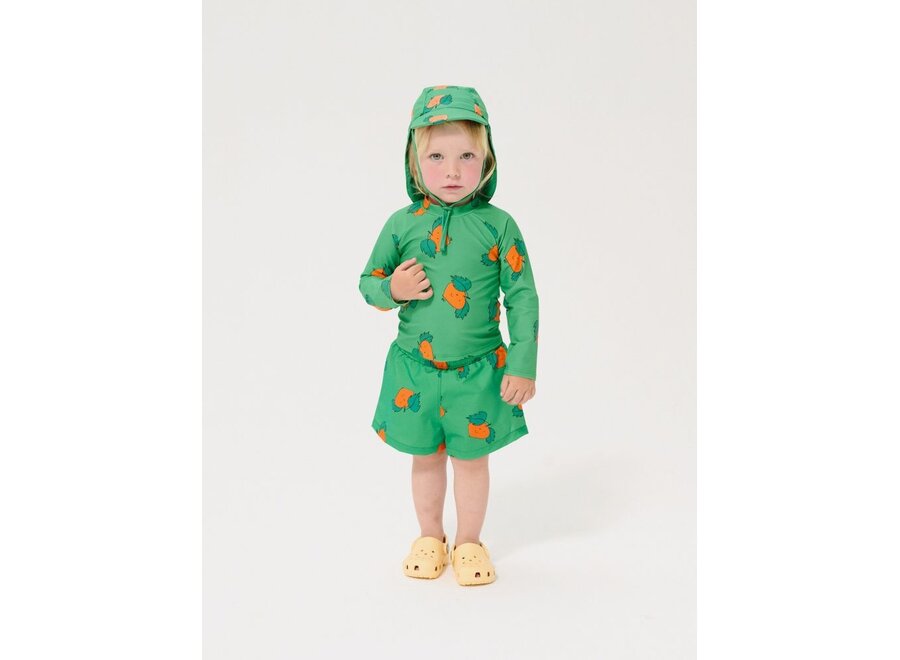 Bobo Choses | Tangerine All Over Swim Cap Green