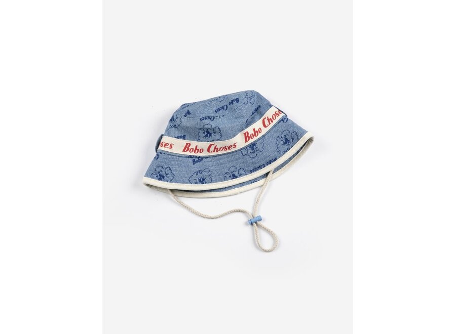 Pickles The Dog All Over Bucket Hat Prussian Blue