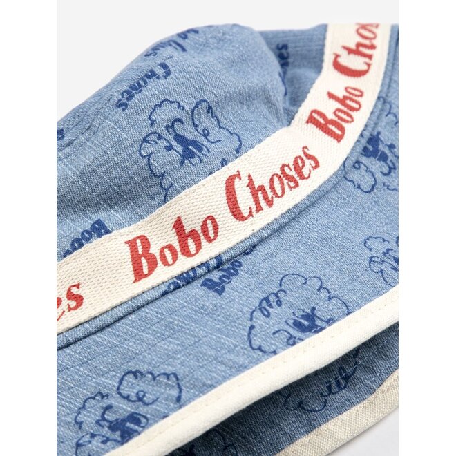 Bobo Choses | Pickles The Dog All Over Bucket Hat Prussian Blue