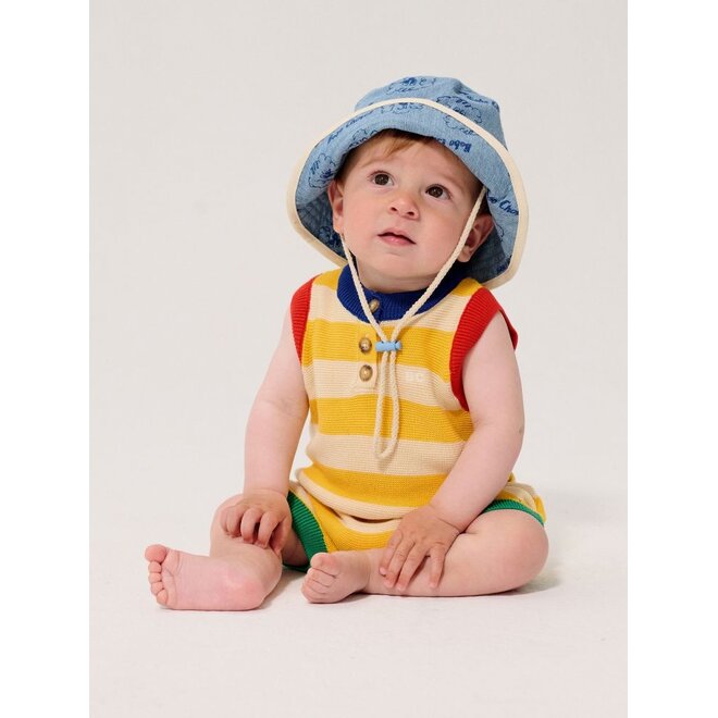 Bobo Choses | Pickles The Dog All Over Bucket Hat Prussian Blue