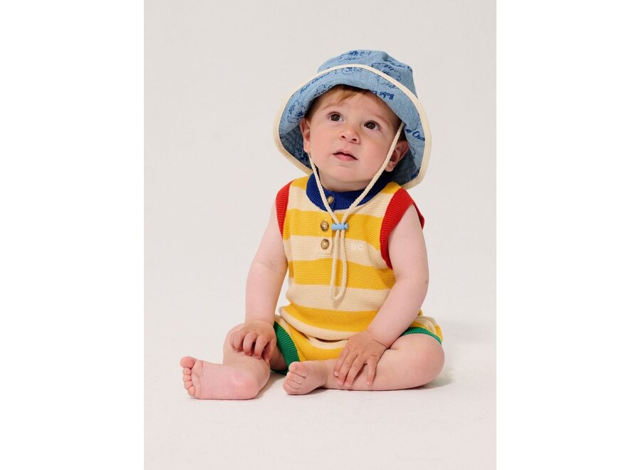 Bobo Choses | Pickles The Dog All Over Bucket Hat Prussian Blue